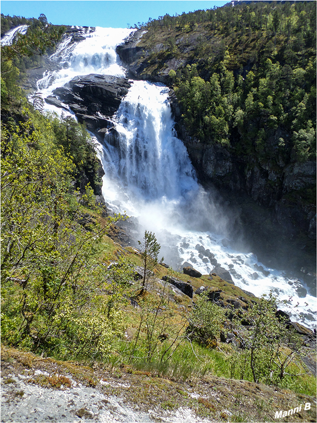 Husedalen
Um zum Nyastølsfossen zu gelangen, muß man 400 Höhenmeter überwinden.
Schlüsselwörter: Norwegen