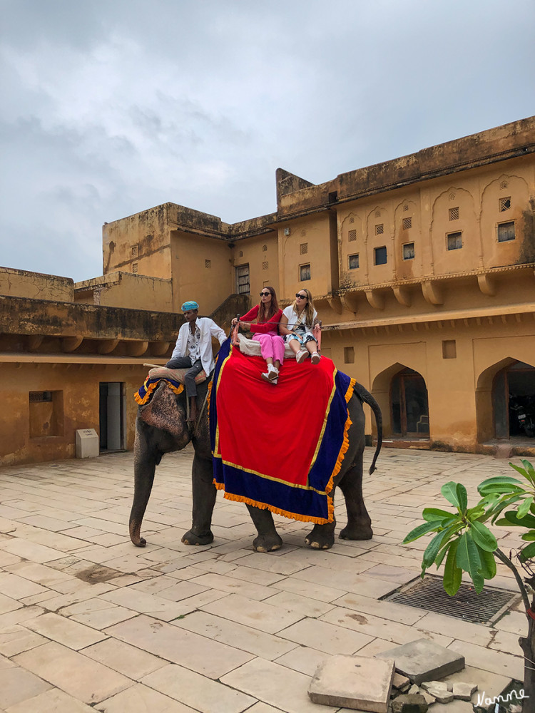 Jaipur Amber Fort
Eine touristische Attraktion sind die Elefanten, mit denen man bis zum Haupteingang des Forts die Rampe hochreiten kann. 
Schlüsselwörter: 2024