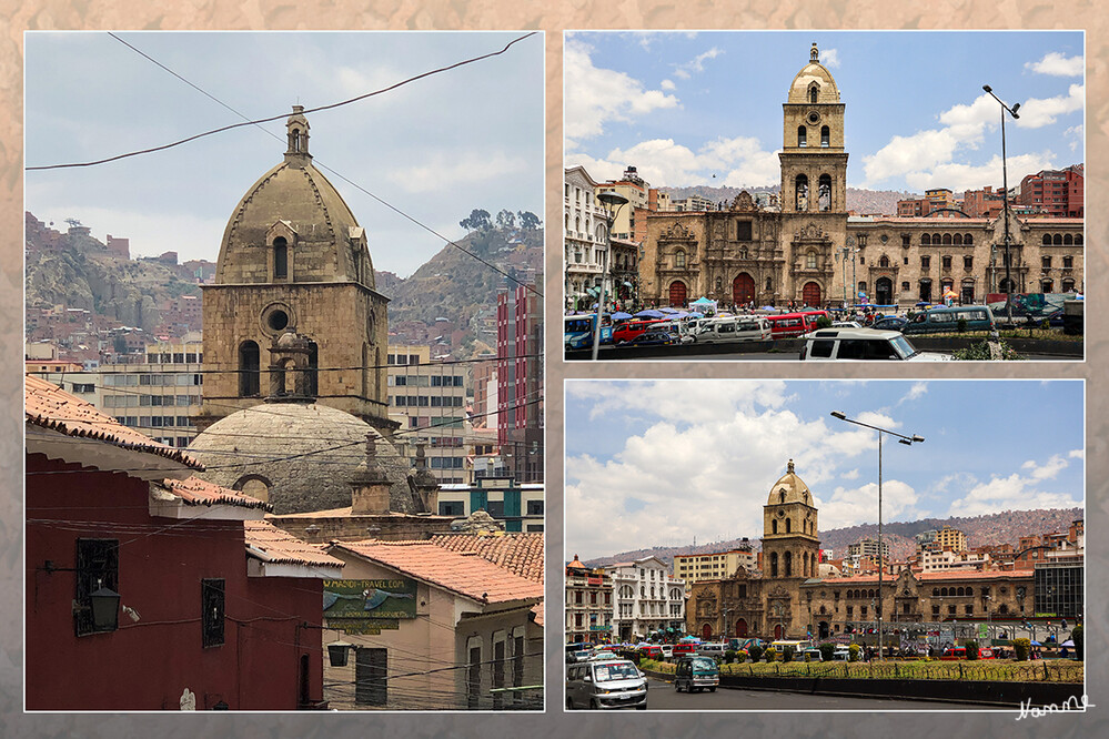 2 Bolivien La Paz  Basílica de San Francisco
Die Iglesia de San Francisco ist eine römisch-katholische Kirche in der bolivianischen Regierungshauptstadt La Paz. Sie liegt im Zentrum der Stadt an der gleichnamigen Plaza San Francisco. Der Bau der Kirche wurde 1549 während der spanischen Kolonialzeit begonnen und im 18. Jahrhundert beendet. laut Wikipedia
Schlüsselwörter: La Paz