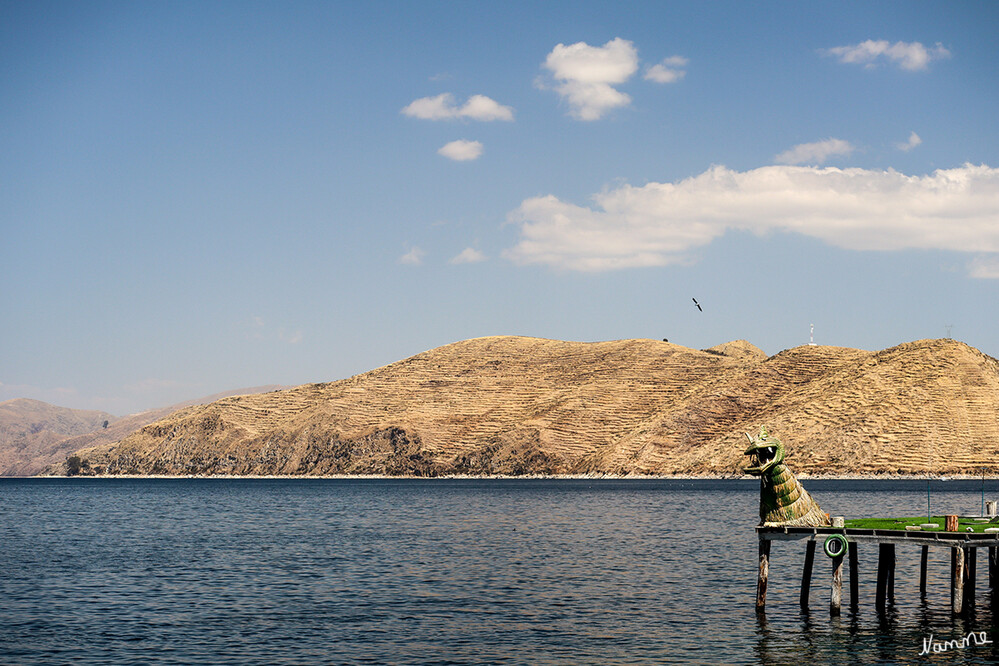 2 Bolivien Titicacasee Sonneninsel
Die Insel ist 14,3 km² groß und 1 km vom Festland, der Copacabana-Halbinsel, entfernt.  laut Wikipedia
Schlüsselwörter: Titicacasee