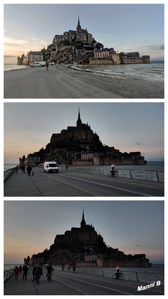 Mont-Saint-Michel
hereinbrechende Dämmerung
