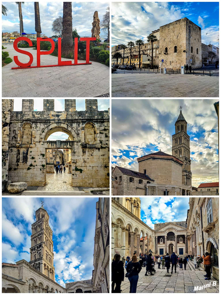 Split
Split [split]  ist die zweitgrößte Stadt Kroatiens. Sie ist die größte Stadt Südkroatiens und gilt daher im Volksmund als „Hauptstadt Dalmatiens“, ohne dass ihr dieser Status je offiziell zugesprochen wurde. Die Stadt ist Verwaltungssitz der Gespanschaft Split-Dalmatien (kroatisch Splitsko-dalmatinska županija), die den zentralen Teil Dalmatiens umfasst. Split zählte 2011 etwa 178.192 Einwohner. Dies entsprach 3,885 Prozent der gesamten Bevölkerung. lt. Wikipedia
Schlüsselwörter: 2025