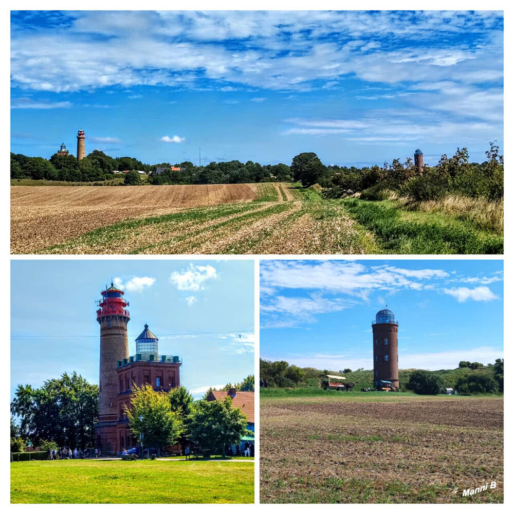 Kap Arkona
links 2 Leuchttürme rechts der Peilturm
Der Peilturm Kap Arkona bezeichnet eine ehemalige Peilfunkstation der Reichsmarine an der Ostsee in Mecklenburg-Vorpommern, die der Beobachtung des Funkverkehrs auf der südlichen Ostsee diente. lt.Wikipedia
Schlüsselwörter: 2024